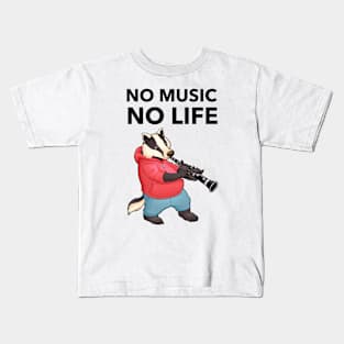 No Music No Life Kids T-Shirt